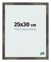 Cadre Photo 25x30 cm Metal Oxyde MDF Bologna De Face Mesure | Yourdecoration.fr