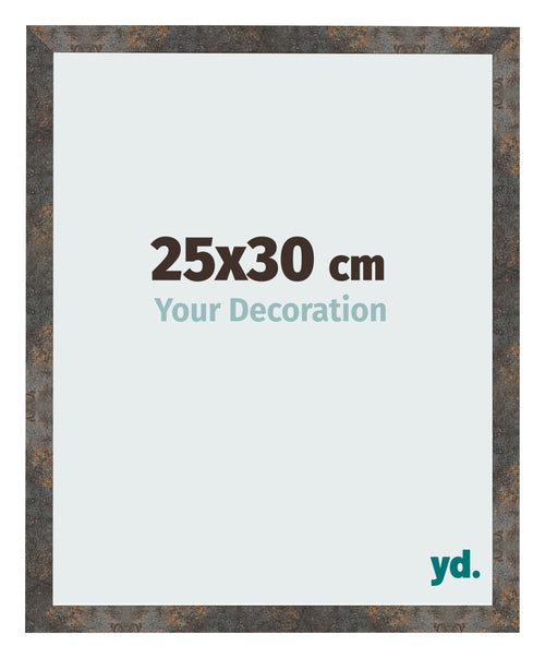 Cadre Photo 25x30 cm Metal Oxyde MDF Bologna De Face Mesure | Yourdecoration.fr