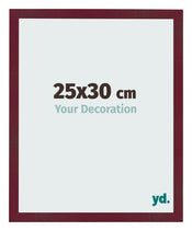 Cadre Photo 25x30 cm Vin Rouge Patine MDF Bologna De Face Mesure | Yourdecoration.fr