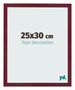 Cadre Photo 25x30 cm Vin Rouge Patine MDF Bologna De Face Mesure | Yourdecoration.fr