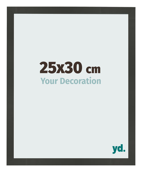 Cadre Photo 25x30cm Anthracite MDF Bologna De Face Mesure | Yourdecoration.fr