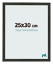 Cadre Photo 25x30cm Anthracite MDF Bologna De Face Mesure | Yourdecoration.fr