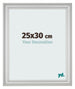 Cadre Photo 25x30cm Argent Mat MDF Lazio De Face Mesure | Yourdecoration.fr