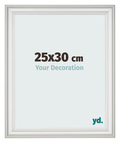 Cadre Photo 25x30cm Blanc Patine MDF Lazio De Face Mesure | Yourdecoration.fr