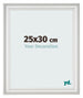 Cadre Photo 25x30cm Blanc Patine MDF Lazio De Face Mesure | Yourdecoration.fr