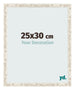 Cadre Photo 25x30cm Blanc Vintage MDF Bologna De Face Mesure | Yourdecoration.fr