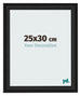 Cadre Photo 25x30cm Noir Grain de Bois MDF Lazio De Face Mesure | Yourdecoration.fr