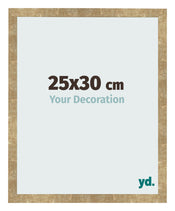 Cadre Photo 25x30cm Or Antique MDF Bologna De Face Mesure | Yourdecoration.fr