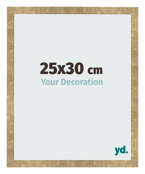 Cadre Photo 25x30cm Or Antique MDF Bologna De Face Mesure | Yourdecoration.fr