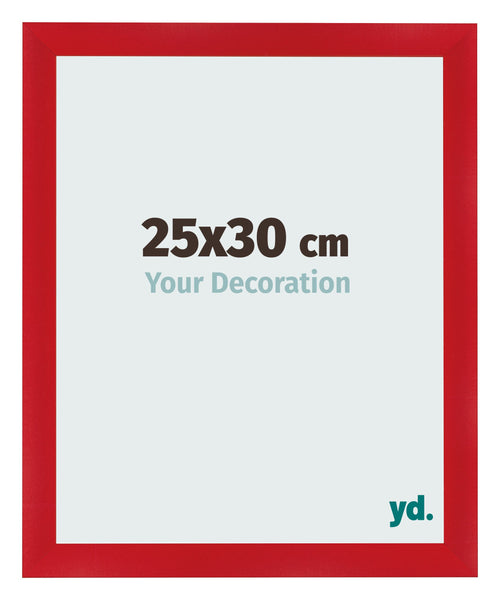 Cadre Photo 25x30cm Rouge MDF Pisa De Face Mesure | Yourdecoration.fr