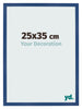 Cadre Photo 25x35 cm Bleu Fonce MDF Bologna De Face Mesure | Yourdecoration.fr