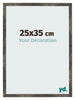 Cadre Photo 25x35 cm Metal Oxyde MDF Bologna De Face Mesure | Yourdecoration.fr