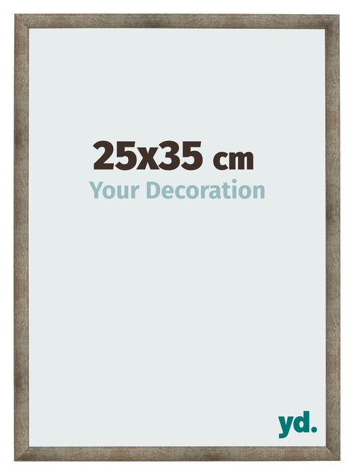 Cadre Photo 25x35 cm Metal Vintage MDF Bologna De Face Mesure | Yourdecoration.fr
