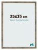 Cadre Photo 25x35 cm Metal Vintage MDF Bologna De Face Mesure | Yourdecoration.fr