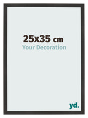 Cadre Photo 25x35 cm Noir Mat MDF Bologna De Face Mesure | Yourdecoration.fr