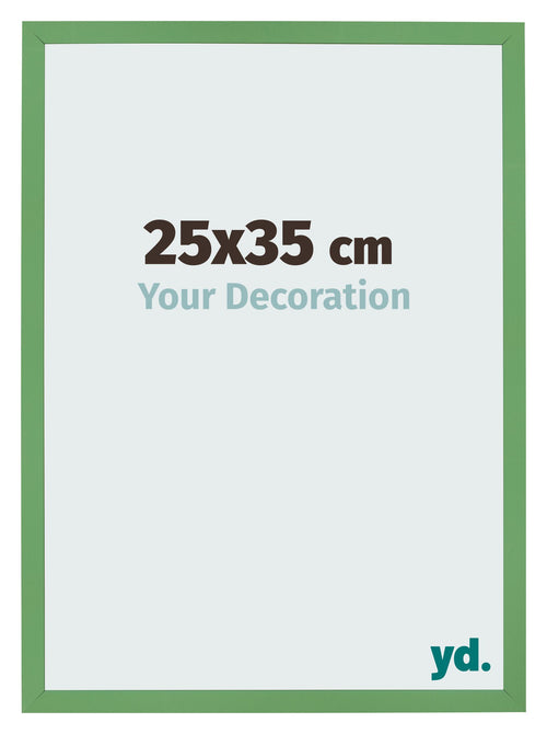 Cadre Photo 25x35 cm Vert MDF Bologna De Face Mesure | Yourdecoration.fr