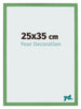 Cadre Photo 25x35 cm Vert MDF Bologna De Face Mesure | Yourdecoration.fr