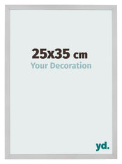 Cadre Photo 25x35cm Acier Inoxydable MDF Bologna De Face Mesure | Yourdecoration.fr