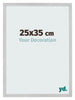 Cadre Photo 25x35cm Acier Inoxydable MDF Bologna De Face Mesure | Yourdecoration.fr