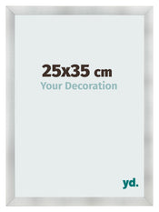 Cadre Photo 25x35cm Aluminium Brosse MDF Pisa De Face Mesure | Yourdecoration.fr