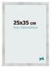 Cadre Photo 25x35cm Aluminium Brosse MDF Pisa De Face Mesure | Yourdecoration.fr