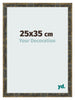 Cadre Photo 25x35cm Bleu Or Melange MDF Pisa De Face Mesure | Yourdecoration.fr