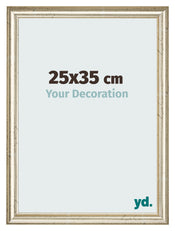 Cadre Photo 25x35cm Brillance Metallique MDF Lazio De Face Mesure | Yourdecoration.fr