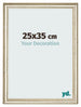 Cadre Photo 25x35cm Brillance Metallique MDF Lazio De Face Mesure | Yourdecoration.fr