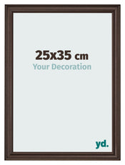 Cadre Photo 25x35cm Chene Fonce MDF Lazio De Face Mesure | Yourdecoration.fr