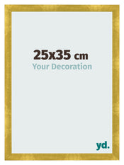 Cadre Photo 25x35cm Or Vintage MDF Pisa De Face Mesure | Yourdecoration.fr