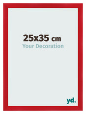 Cadre Photo 25x35cm Rouge MDF Pisa De Face Mesure | Yourdecoration.fr
