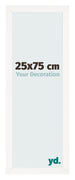 Cadre Photo 25x75 cm Blanc Brillant MDF Bologna De Face Mesure | Yourdecoration.fr