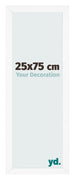 Cadre Photo 25x75 cm Blanc Mat MDF Bologna De Face Mesure | Yourdecoration.fr