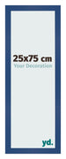 Cadre Photo 25x75 cm Bleu Fonce MDF Bologna De Face Mesure | Yourdecoration.fr