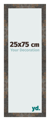 Cadre Photo 25x75 cm Metal Oxyde MDF Bologna De Face Mesure | Yourdecoration.fr
