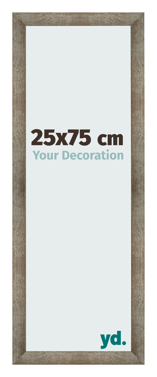Cadre Photo 25x75 cm Metal Vintage MDF Bologna De Face Mesure | Yourdecoration.fr