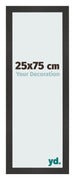 Cadre Photo 25x75 cm Noir Mat MDF Bologna De Face Mesure | Yourdecoration.fr
