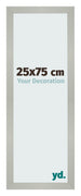 Cadre Photo 25x75cm Argent Mat MDF Bologna De Face Mesure | Yourdecoration.fr