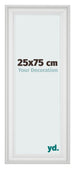Cadre Photo 25x75cm Blanc Patine MDF Lazio De Face Mesure | Yourdecoration.fr