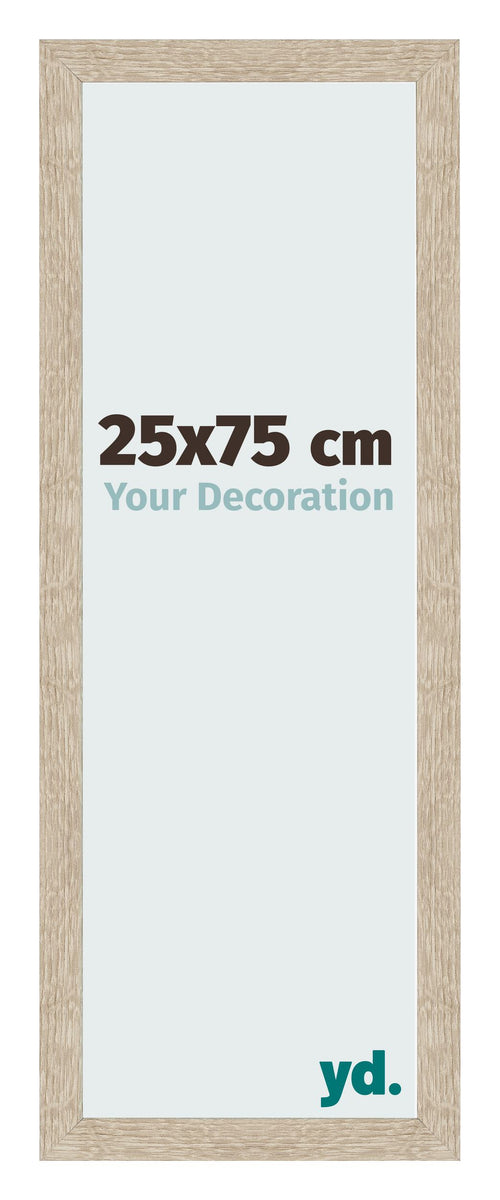 Cadre Photo 25x75cm Chêne Sonoma MDF Bologna De Face Mesure | Yourdecoration.fr