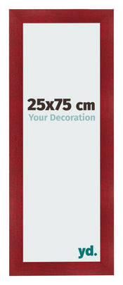Cadre Photo 25x75cm Vin Rouge Patine MDF Pisa De Face Mesure | Yourdecoration.fr
