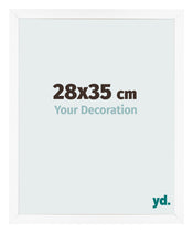 Cadre Photo 28x35 cm Blanc Mat MDF Bologna De Face Mesure | Yourdecoration.fr