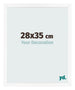 Cadre Photo 28x35 cm Blanc Mat MDF Bologna De Face Mesure | Yourdecoration.fr