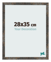 Cadre Photo 28x35 cm Metal Oxyde MDF Bologna De Face Mesure | Yourdecoration.fr