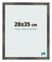 Cadre Photo 28x35 cm Metal Oxyde MDF Bologna De Face Mesure | Yourdecoration.fr