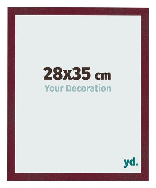 Cadre Photo 28x35 cm Vin Rouge Patine MDF Bologna De Face Mesure | Yourdecoration.fr