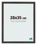Cadre Photo 28x35cm Anthracite MDF Bologna De Face Mesure | Yourdecoration.fr