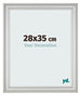Cadre Photo 28x35cm Argent Mat MDF Lazio De Face Mesure | Yourdecoration.fr