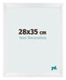Cadre Photo 28x35cm Blanc Vintage MDF Pisa De Face Mesure | Yourdecoration.fr