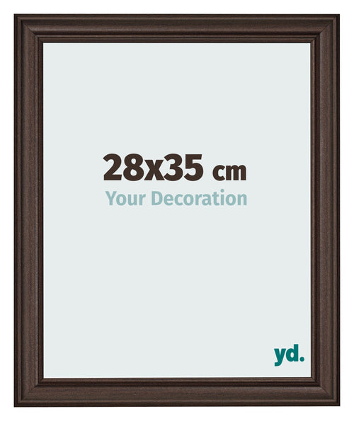 Cadre Photo 28x35cm Chene Fonce MDF Lazio De Face Mesure | Yourdecoration.fr